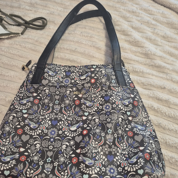 Relic Floral Shoulder Bag - Blue and Red - Picture 1 of 4